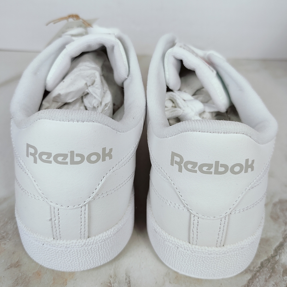 NIB Reebok Men's Club C 85 White Sheer Grey Leather Tennis Shoes Sneakers, 14 - Picture 9 of 11